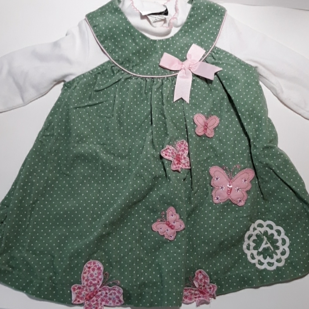 Vintage 18 month Rare Editions corduroy dress set